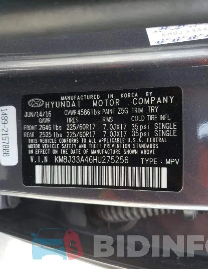 KM8J33A46HU275256 Photo# 10