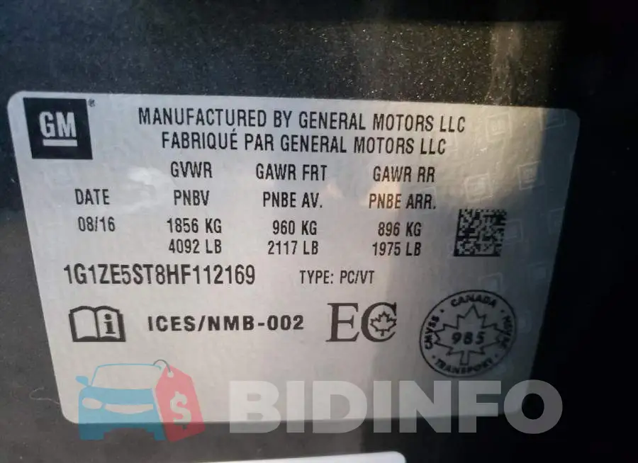 1G1ZE5ST8HF112169 Photo# 10