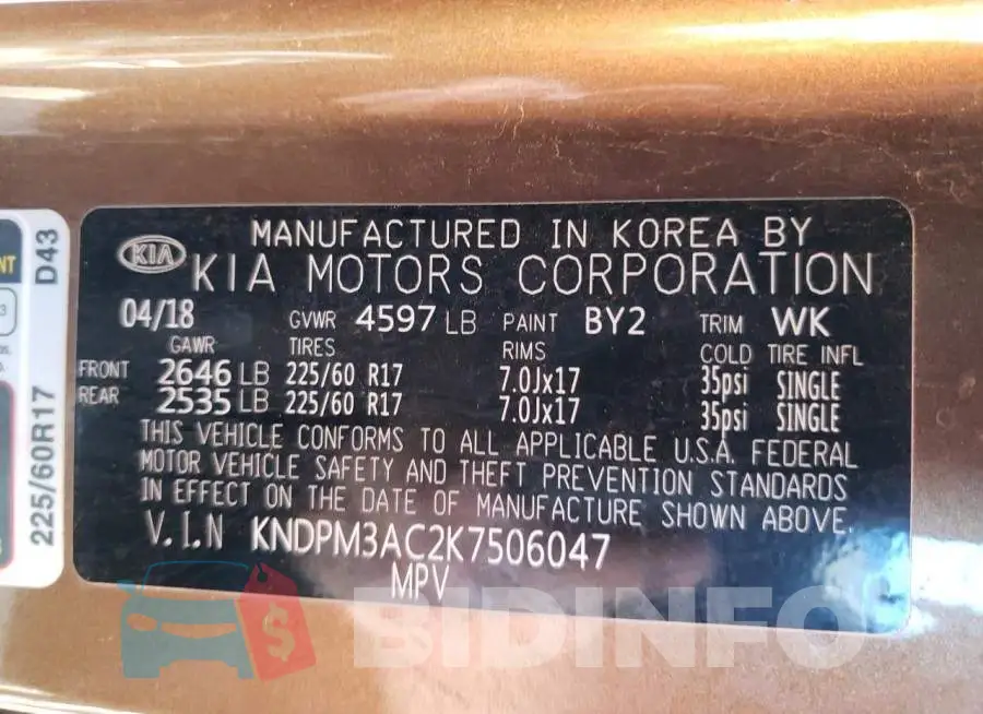 KNDPM3AC2K7506047 Photo# 10