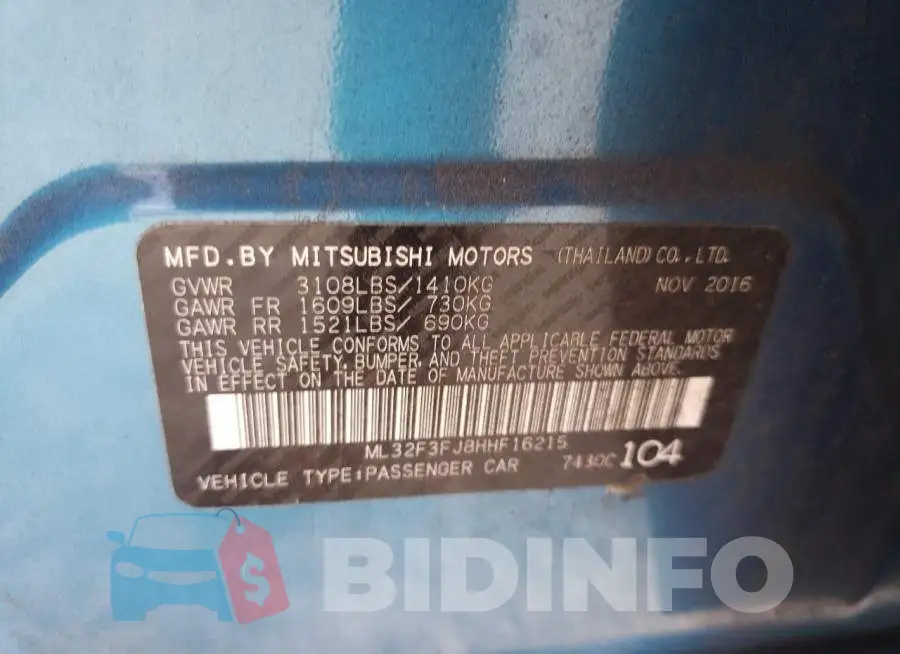 ML32F3FJ8HHF16215 Photo# 10