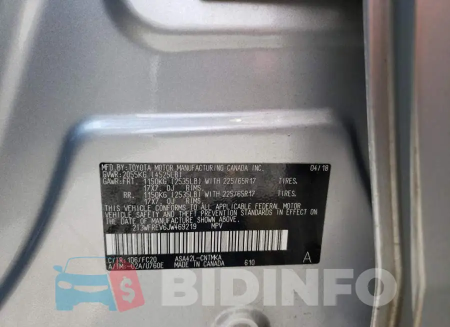 2T3WFREV6JW469219 Photo# 10