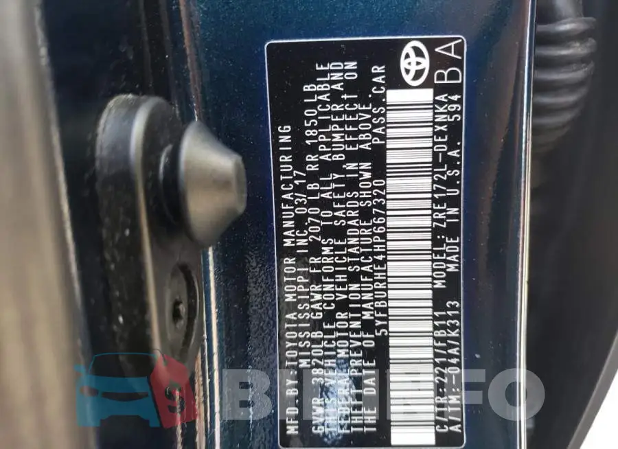 5YFBURHE4HP667320 Photo# 10