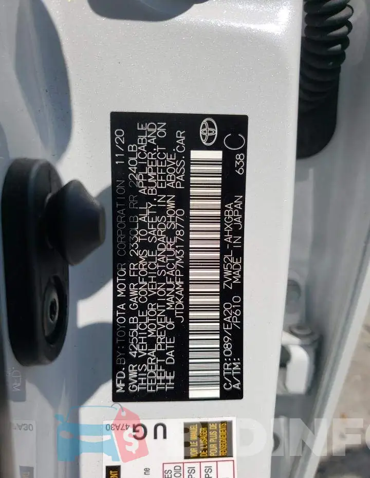 JTDKAMFP7M3178770 Photo# 10
