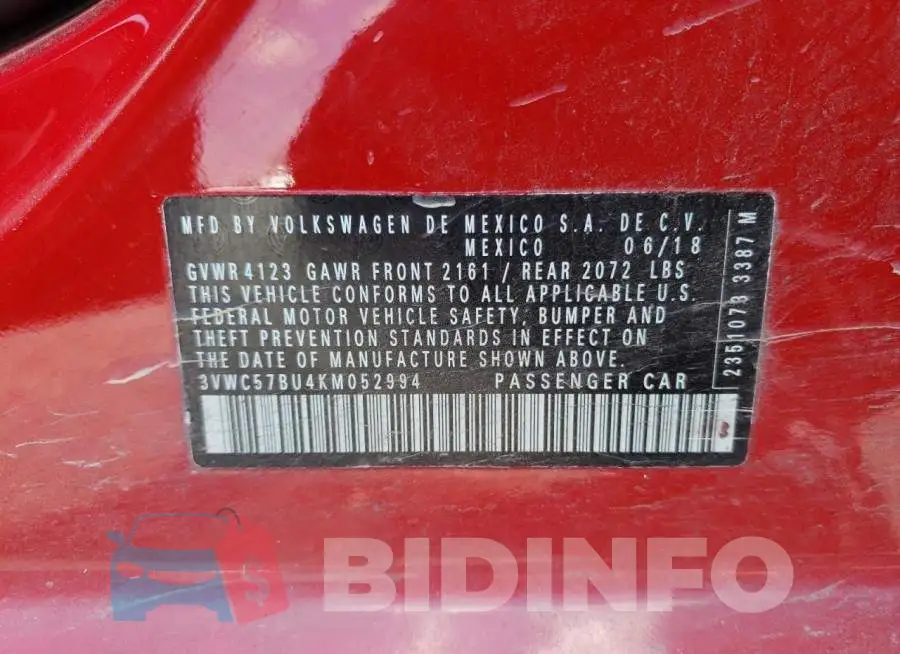 3VWC57BU4KM052994 Photo# 10