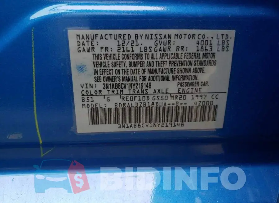 3N1AB8CV1NY219148 Photo# 10