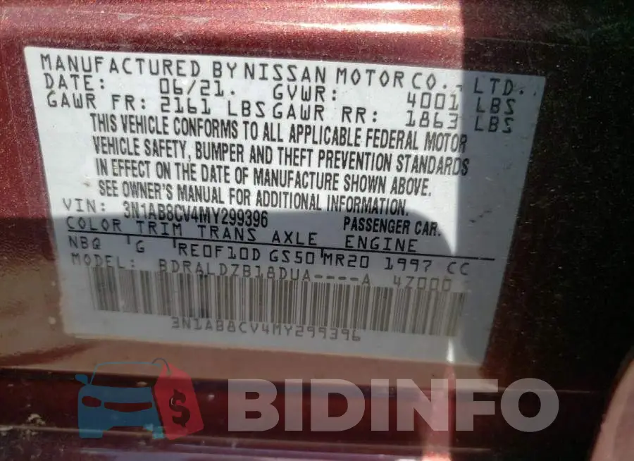 3N1AB8CV4MY299396 Photo# 10