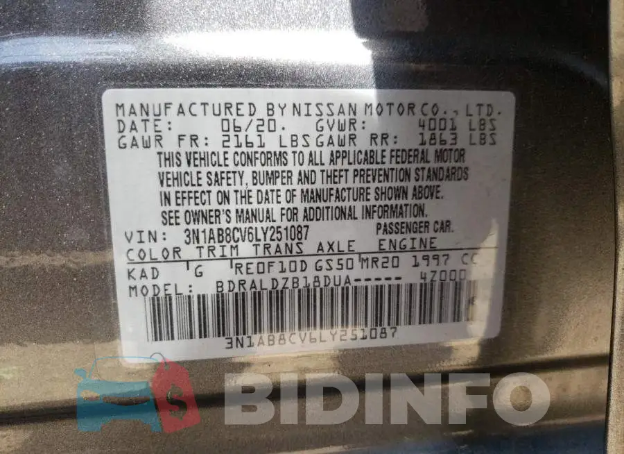 3N1AB8CV6LY251087 Photo# 10