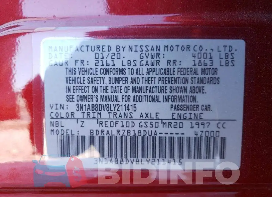 3N1AB8DV8LY211415 Photo# 10