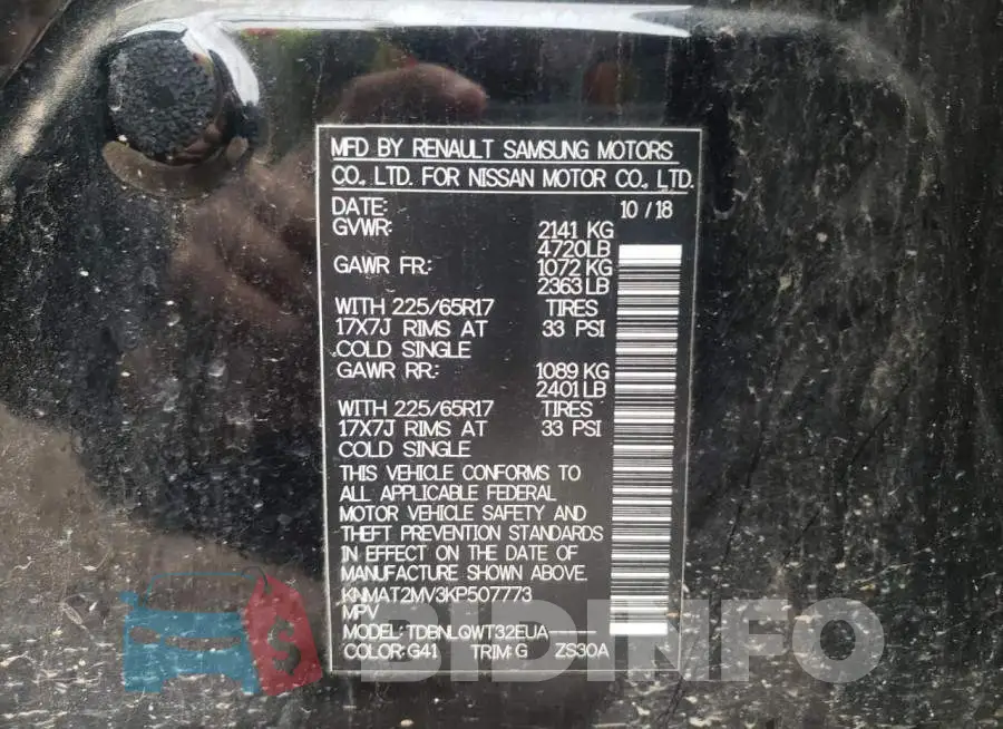 KNMAT2MV3KP507773 Photo# 10