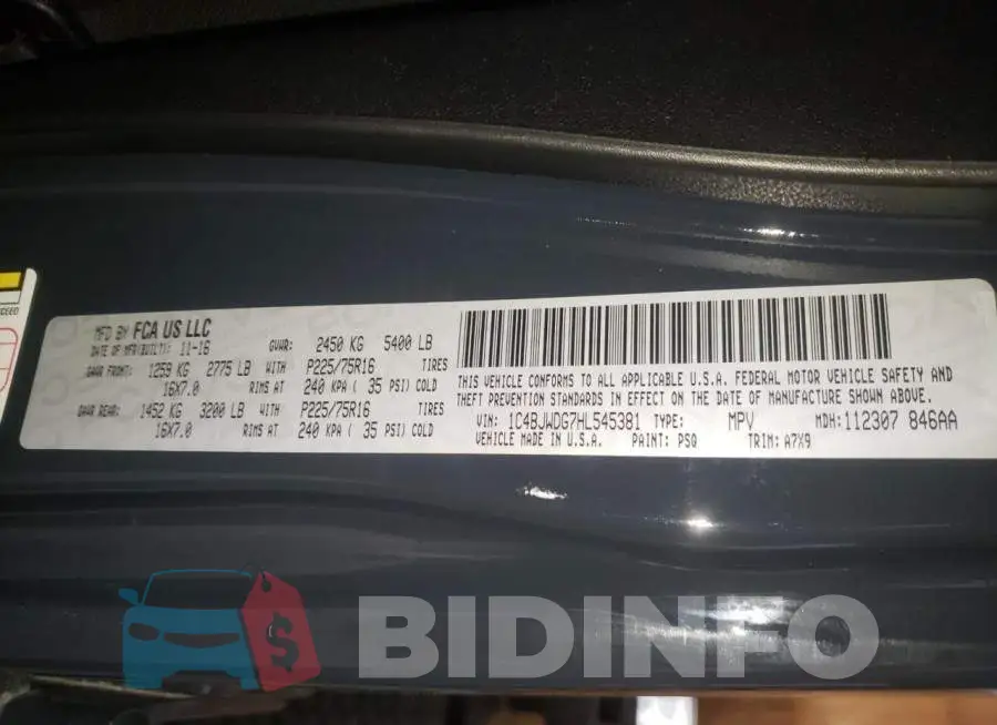 1C4BJWDG7HL545381 Photo# 10
