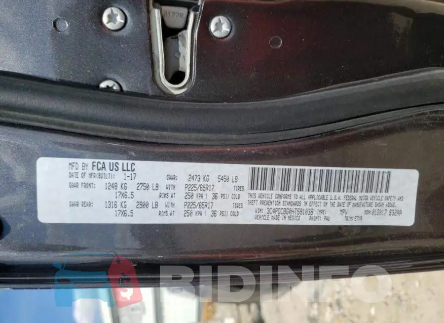 3C4PDCBG0HT591038 Photo# 10