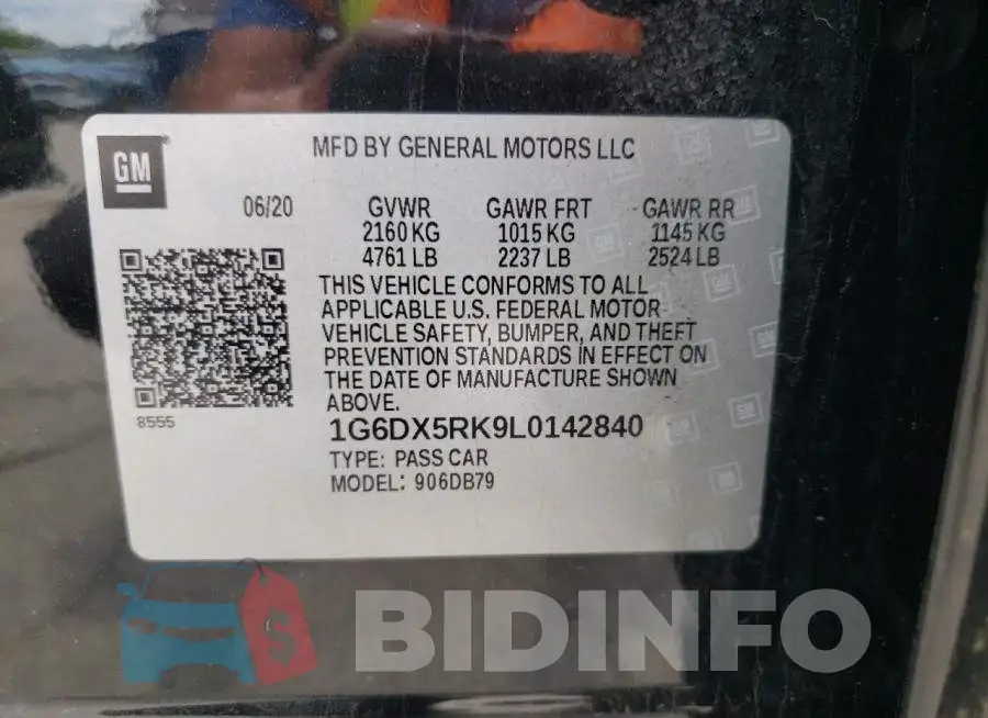 1G6DX5RK9L0142840 Photo# 10