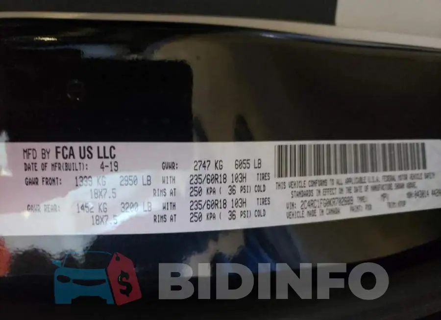 2C4RC1FG0KR702689 Photo# 10