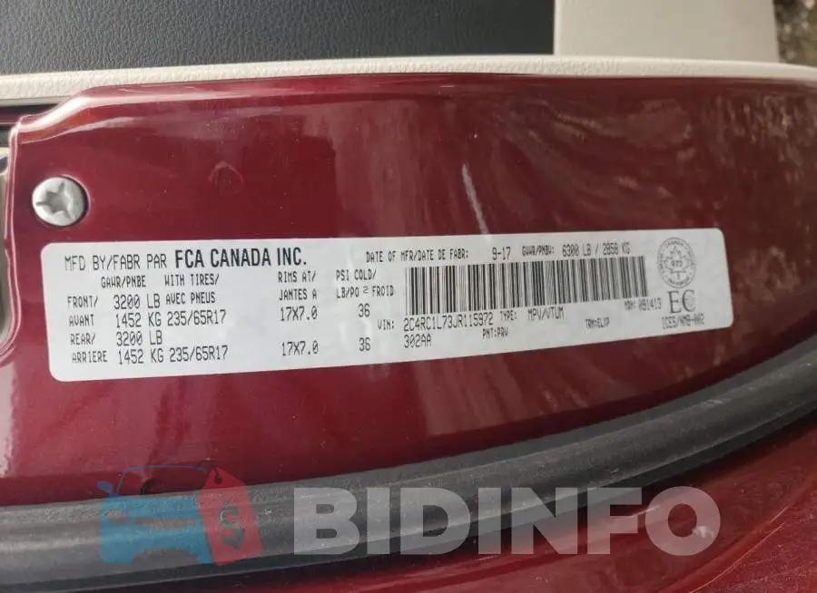 2C4RC1L73JR115972 Photo# 10
