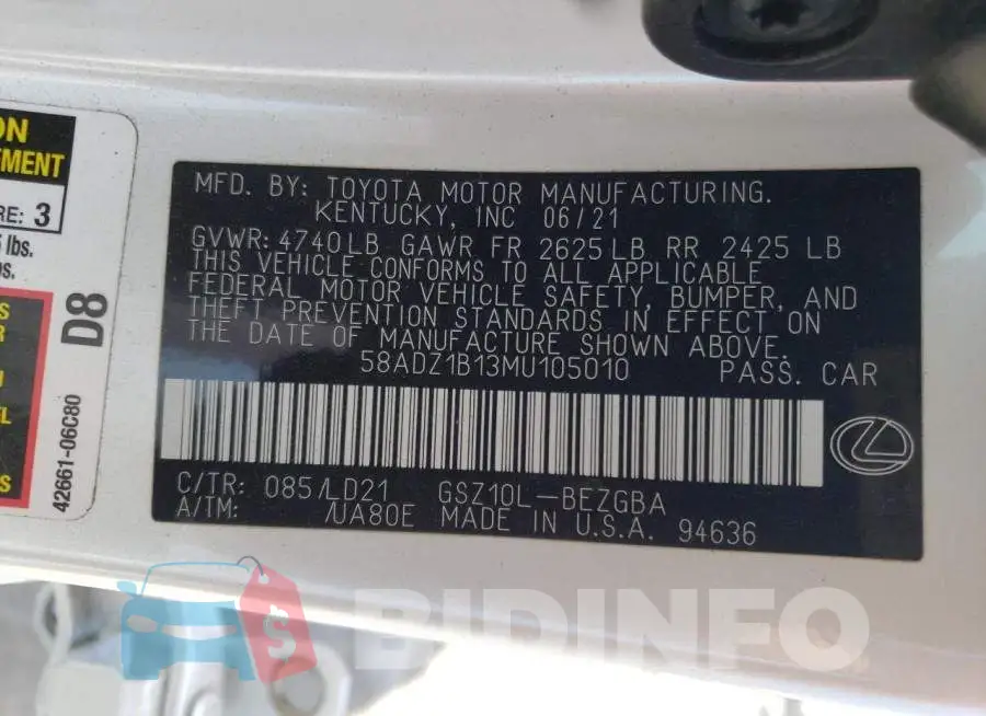58ADZ1B13MU105010 Photo# 10