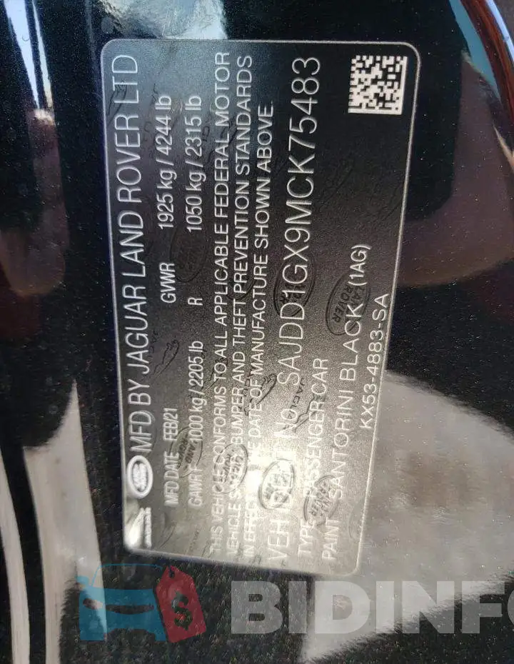 SAJDD1GX9MCK75483 Photo# 10