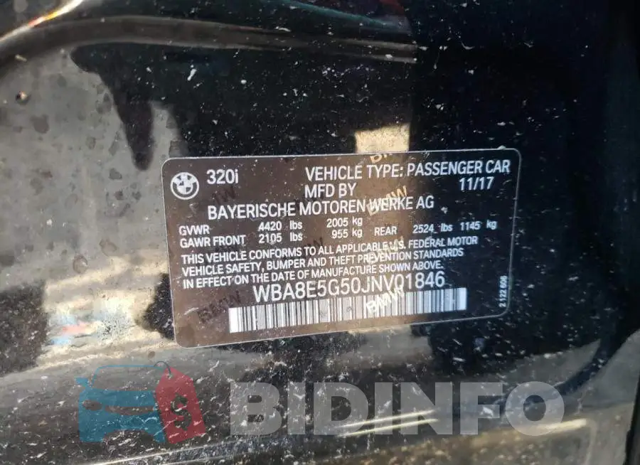 WBA8E5G50JNV01846 Photo# 10