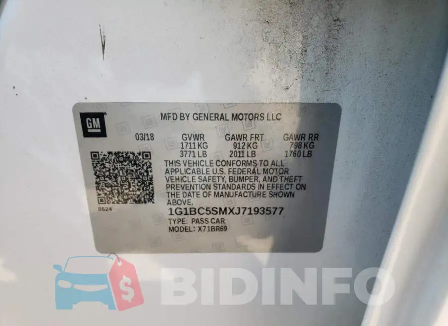 1G1BC5SMXJ7193577 Photo# 10