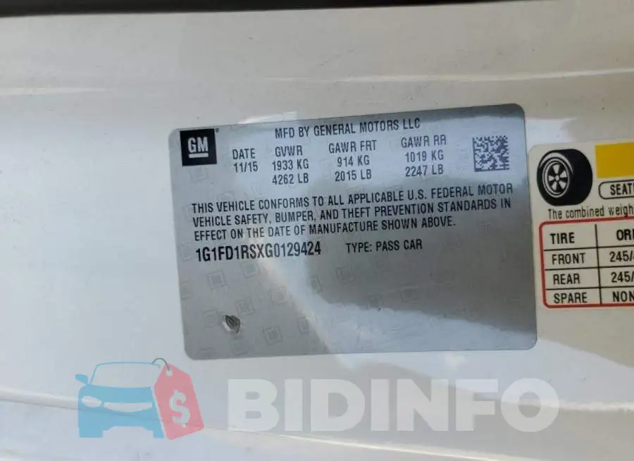 1G1FD1RSXG0129424 Photo# 10
