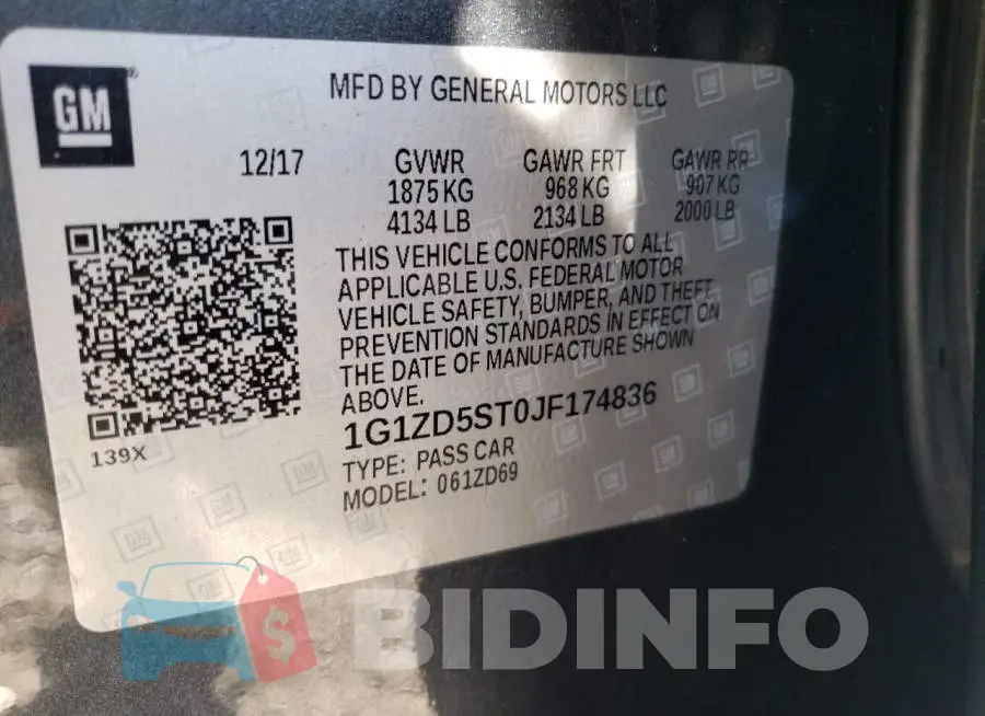 1G1ZD5ST0JF174836 Photo# 10