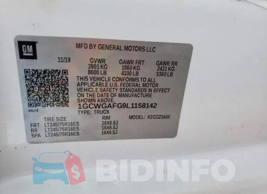 1GCWGAFG9L1158142 Photo# 10