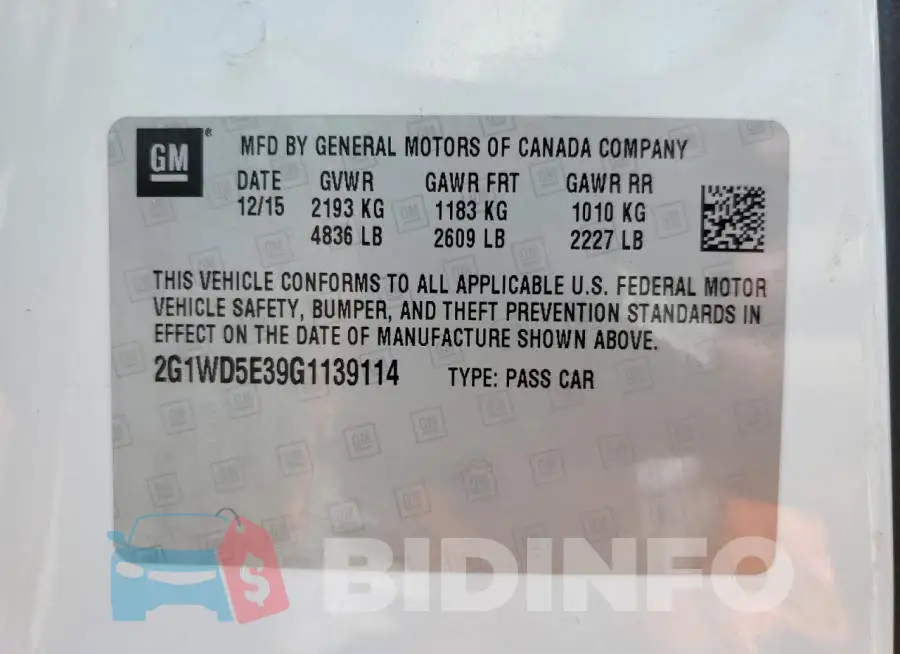 2G1WD5E39G1139114 Photo# 10
