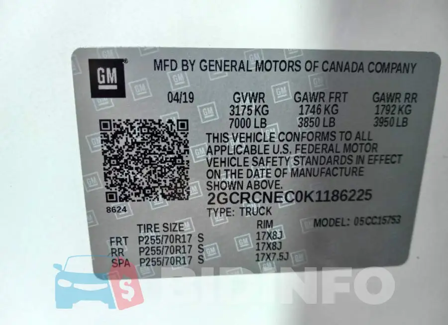 2GCRCNEC0K1186225 Photo# 10