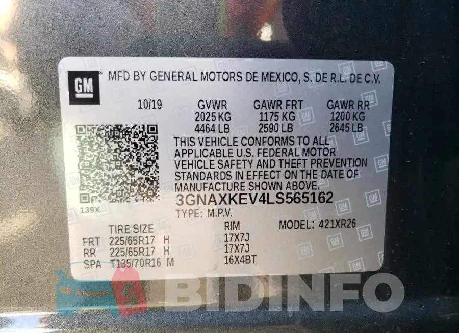 3GNAXKEV4LS565162 Photo# 10