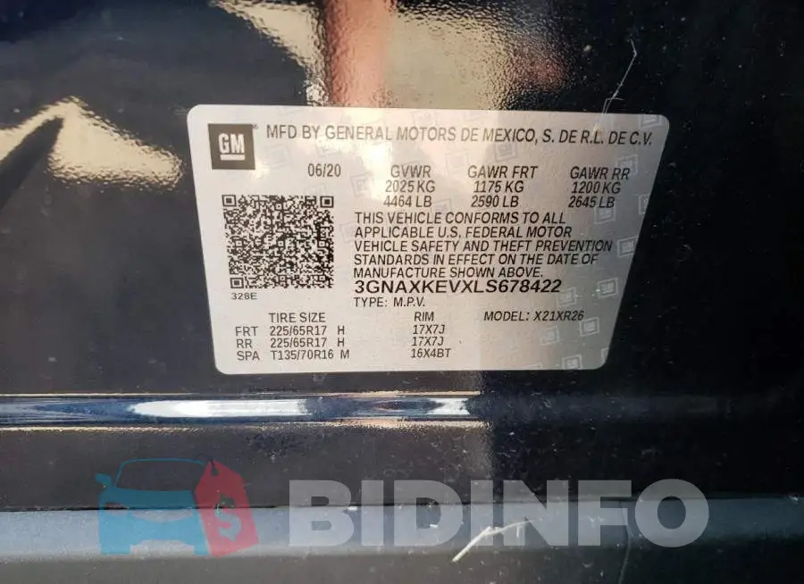 3GNAXKEVXLS678422 Photo# 10