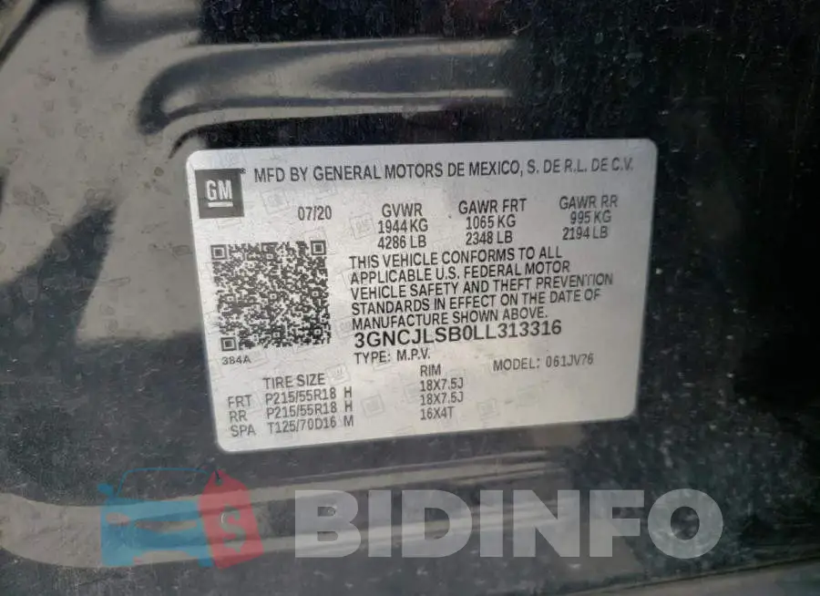 3GNCJLSB0LL313316 Photo# 10