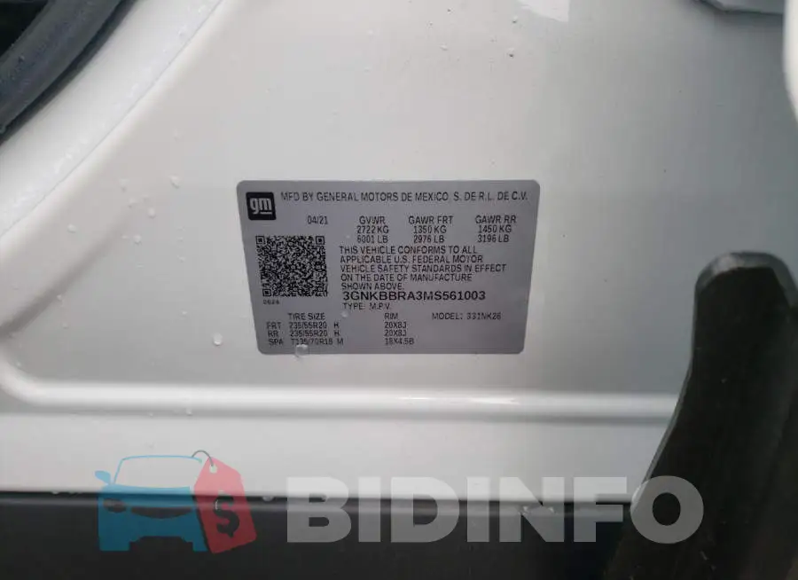 3GNKBBRA3MS561003 Photo# 10