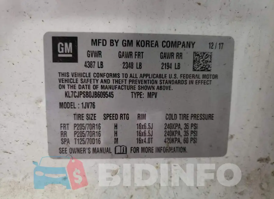KL7CJPSB0JB609545 Photo# 10