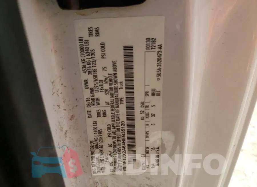 1FT7X2A64HEB35120 Photo# 10