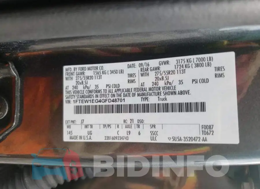 1FTEW1EG4GFD48701 Photo# 10