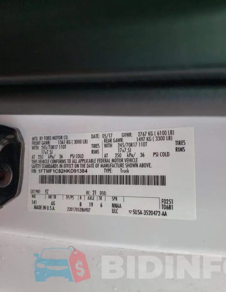 1FTMF1C82HKD91384 Photo# 10