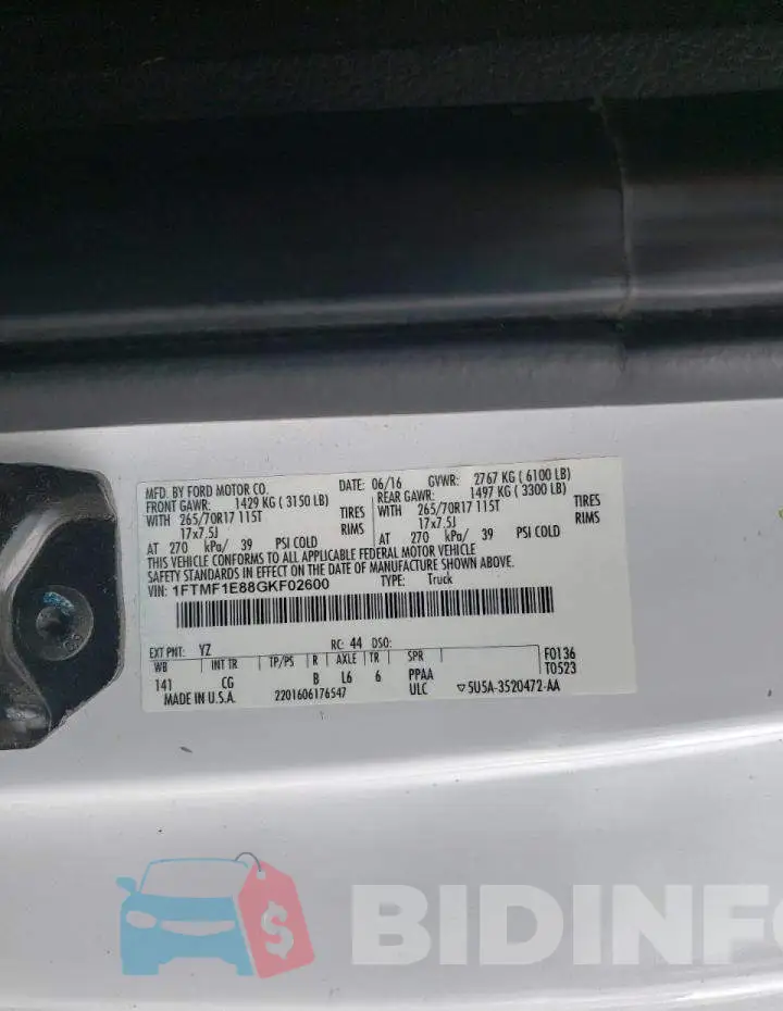 1FTMF1E88GKF02600 Photo# 10