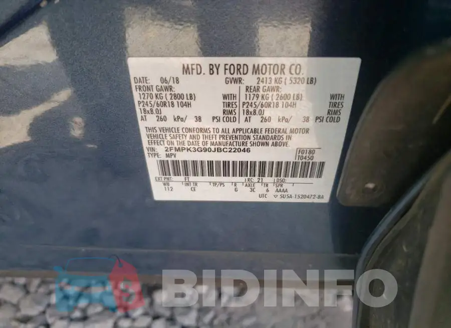 2FMPK3G90JBC22046 Photo# 10