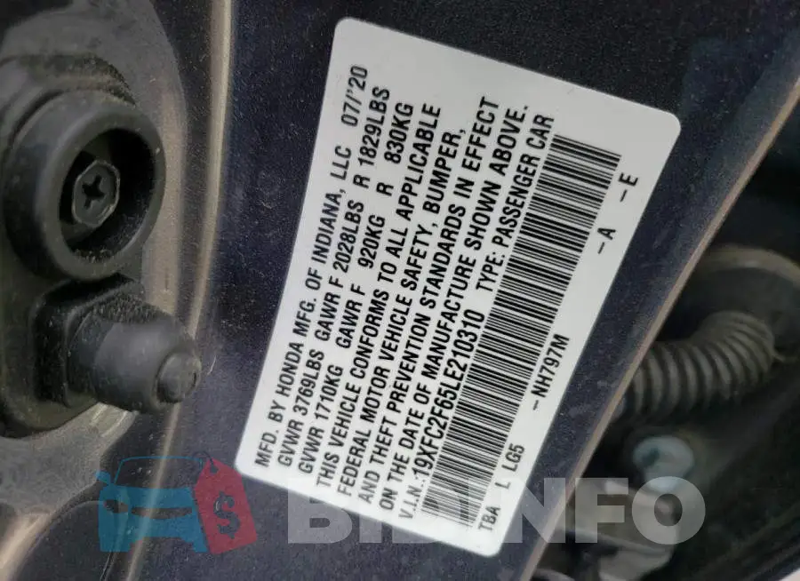 19XFC2F65LE210310 Photo# 10
