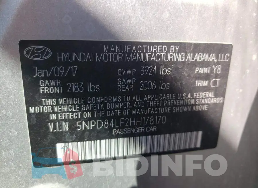 5NPD84LF2HH178170 Photo# 10
