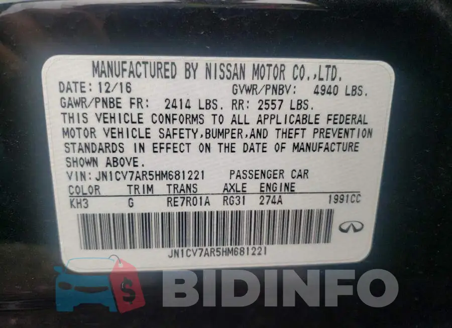 JN1CV7AR5HM681221 Photo# 10