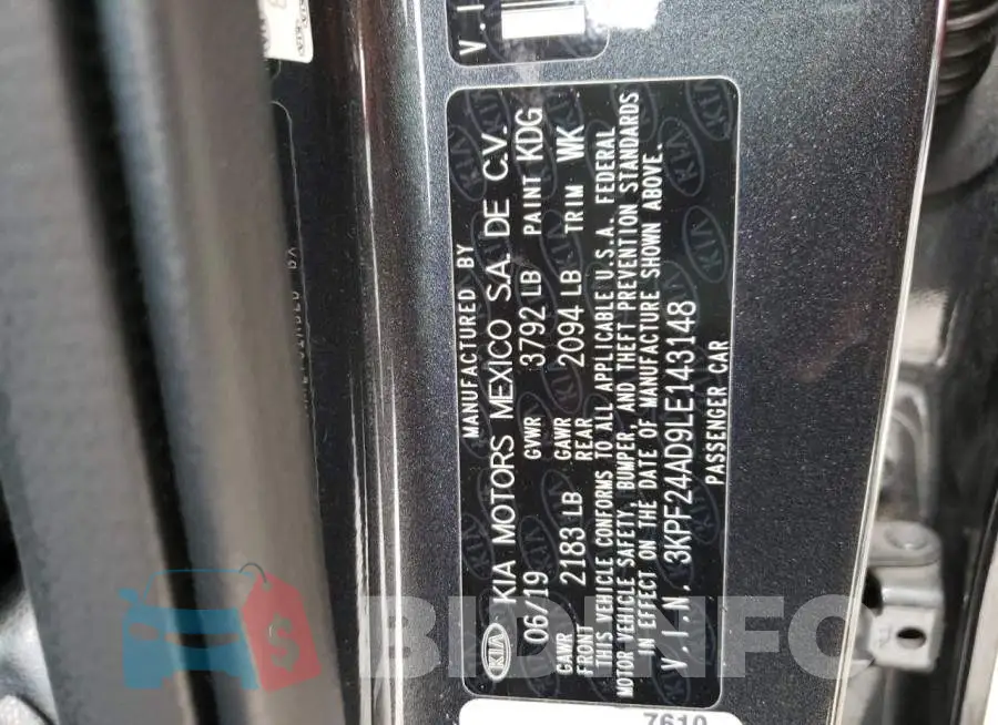 3KPF24AD9LE143148 Photo# 10