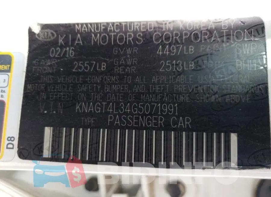 KNAGT4L34G5071991 Photo# 10