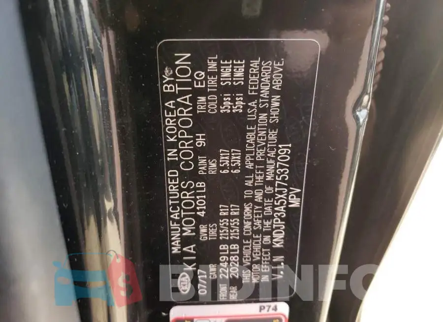 KNDJP3A5XJ7537091 Photo# 10