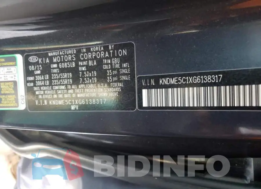 KNDME5C1XG6138317 Photo# 10