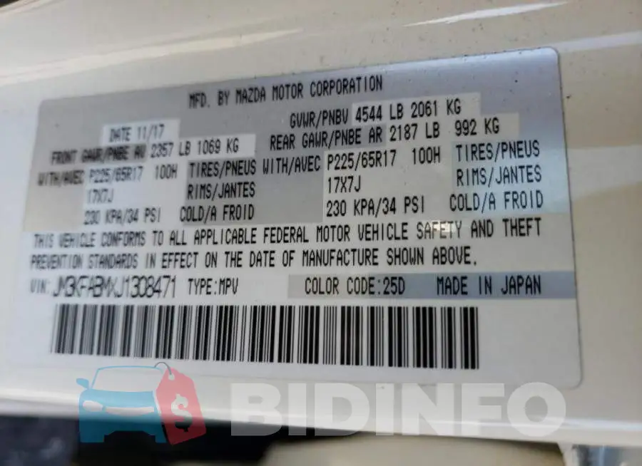 JM3KFABMXJ1308471 Photo# 10