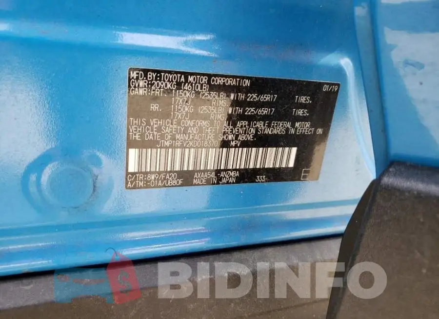 JTMP1RFV2KD018370 Photo# 10