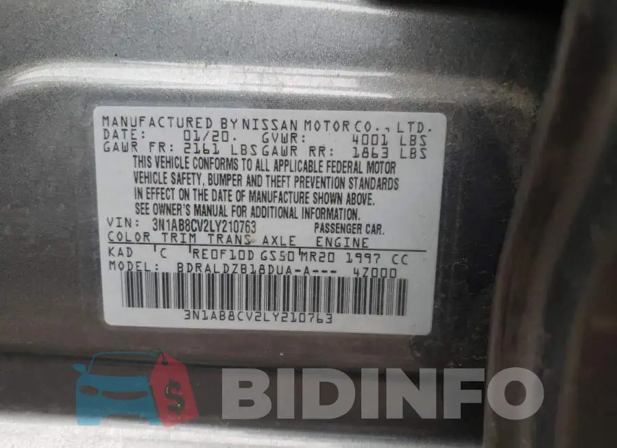 3N1AB8CV2LY210763 Photo# 10