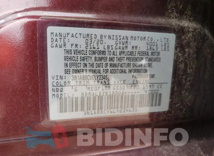 3N1AB8CV6LY234631 Photo# 10