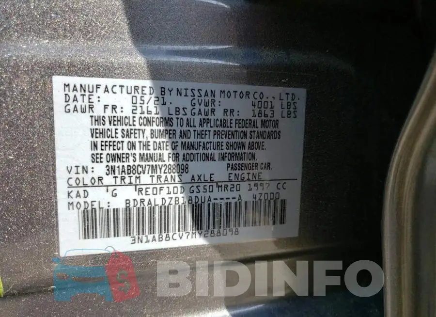 3N1AB8CV7MY288098 Photo# 10