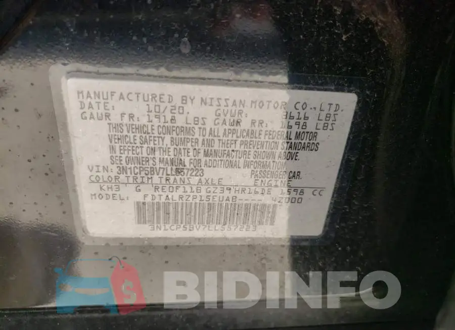 3N1CP5BV7LL557223 Photo# 10